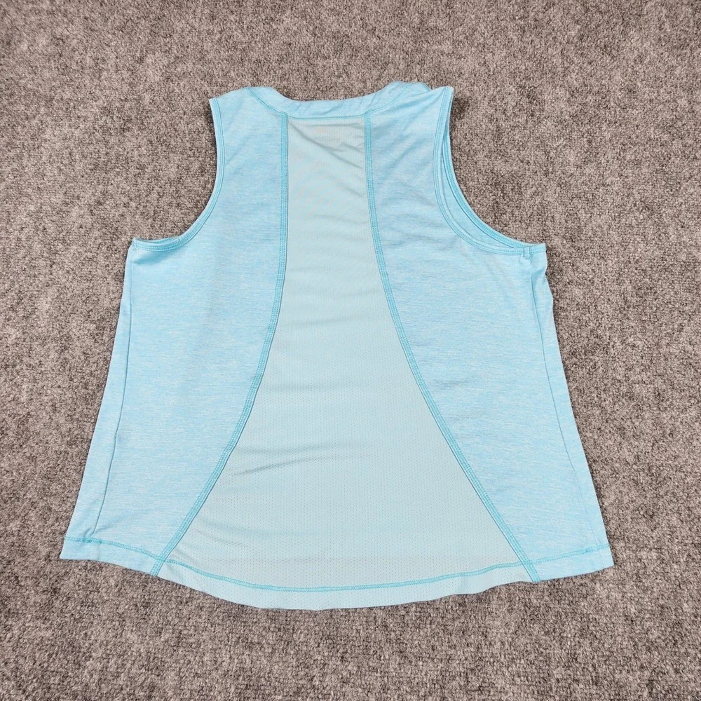 Avia Womens Blue Space Dye Mesh Back Activewear Tank Top Size M 8-10 - Picture 3 of 5